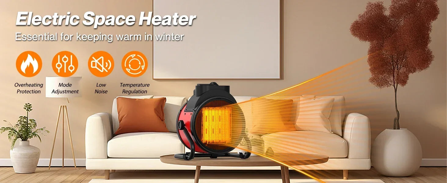 Smart Temperature-Controlled Fan Heater Fast Heating with Smart Thermostat Multi-Purpose Heater For Home And Commercial Use