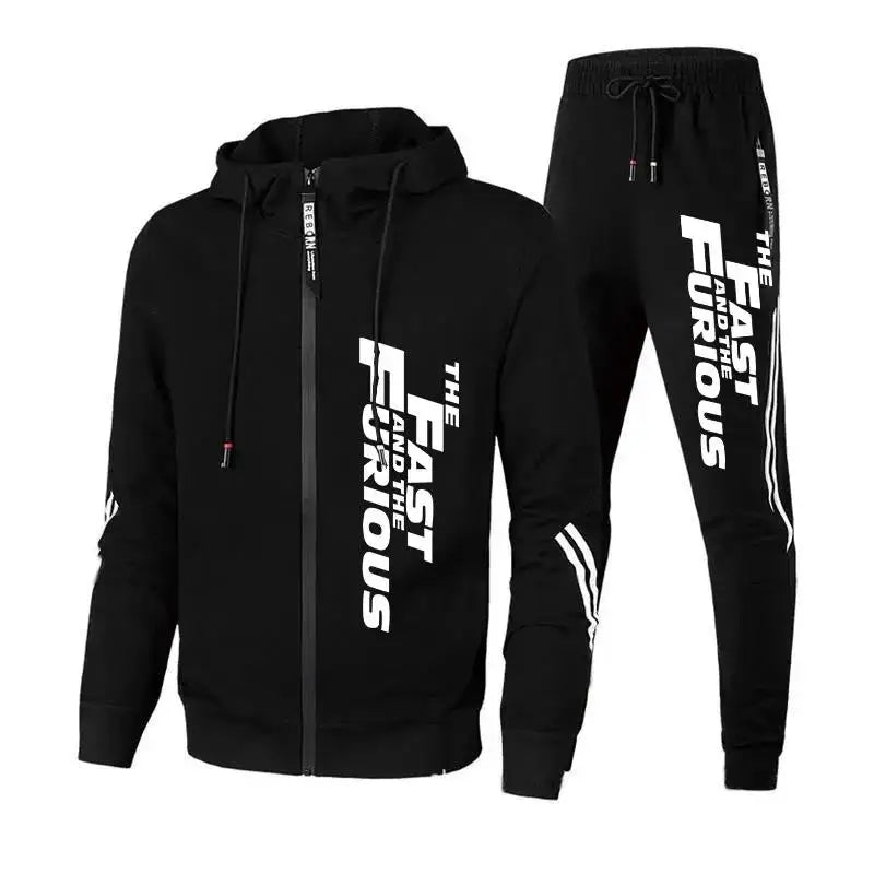 Men’s Racing Style Tracksuit Jacket and Sweatshirt Speed Car Graphic Casual Streetwear