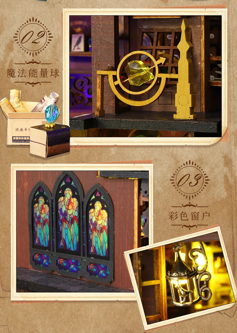 DIY Miniature Magic Treasure House Book Nook