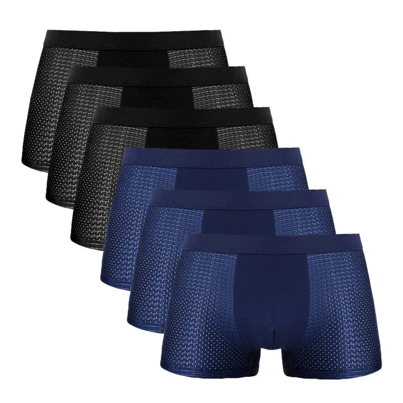 6PCS/Lot 8XL Mesh Mens Underwear Boxers Men Boxer Underwear men Boxers for Men Underwear Boxer Shorts Men Boxers Men Pantis