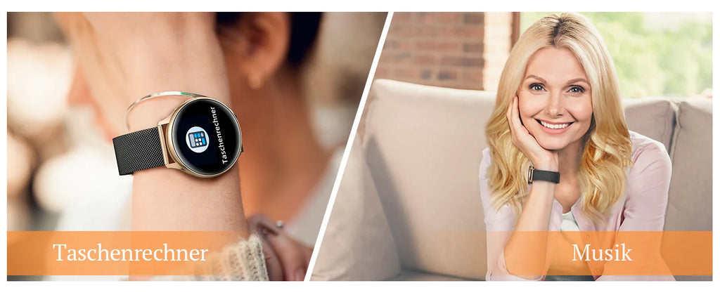 Smart Watch for Women – Always-On Display, IP67 Waterproof, Fitness Tracker with Sleep & Menstrual Cycle Monitoring – Black Gold