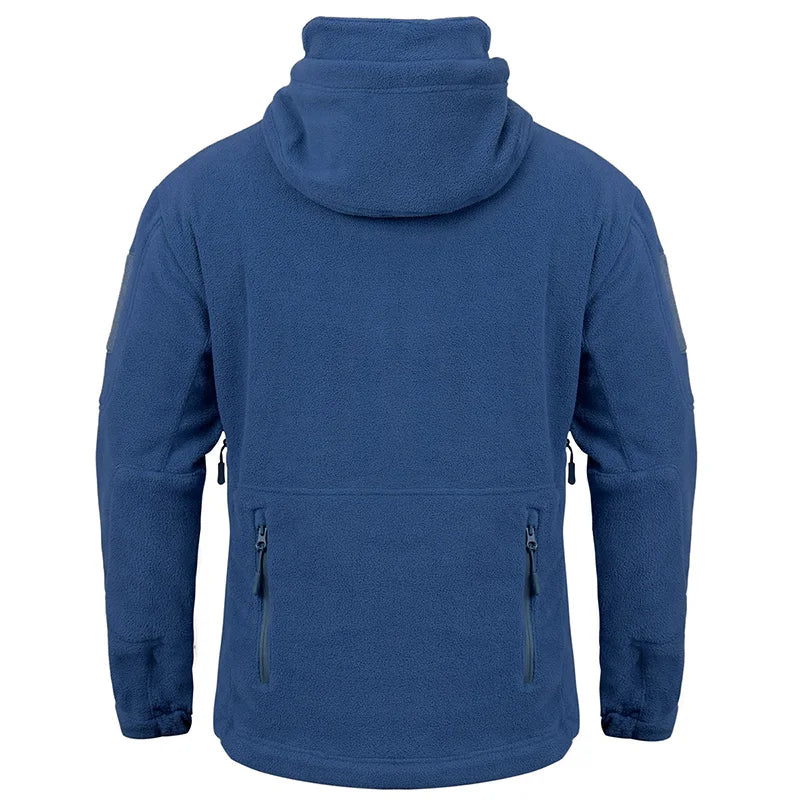 Men’s Tactical Fleece Jacket – Warm Winter Hoodie for Outdoor Hiking and Sports