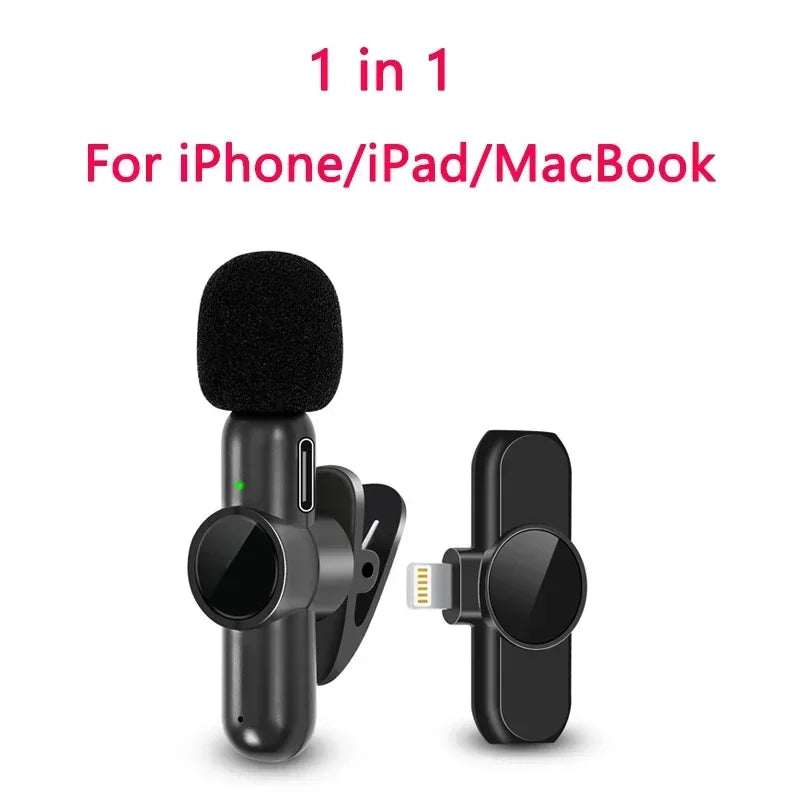 K9 Professional Microphone Wireless Lavalier Microphone for Android Type C iPhone Live Broadcast Gaming Recording Interview Vlog
