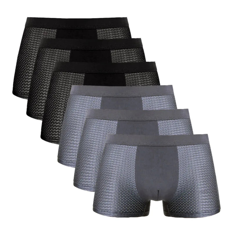 6PCS/Lot 8XL Mesh Mens Underwear Boxers Men Boxer Underwear men Boxers for Men Underwear Boxer Shorts Men Boxers Men Pantis