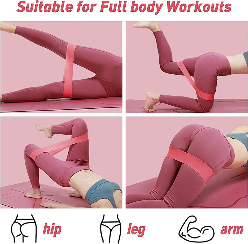 Resistance Loop Exercise Bands 5 Different Resistance Levels Elastic Band for Arm Leg Stretching and Strength Training