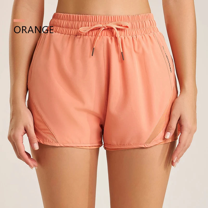 Women's High-Waisted Yoga Shorts - Seamless Workout & Running Gym Bottoms