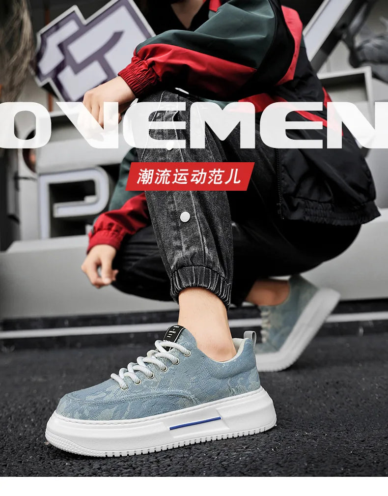 Men’s Casual Platform Sneakers | Breathable Non-Slip Sports Shoes 2025