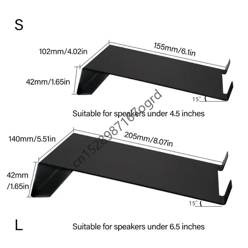 Speaker Stands Adjustable Tilted for Sound AntiSlip Base Amplifiers or Bookshelf Speakers 634A