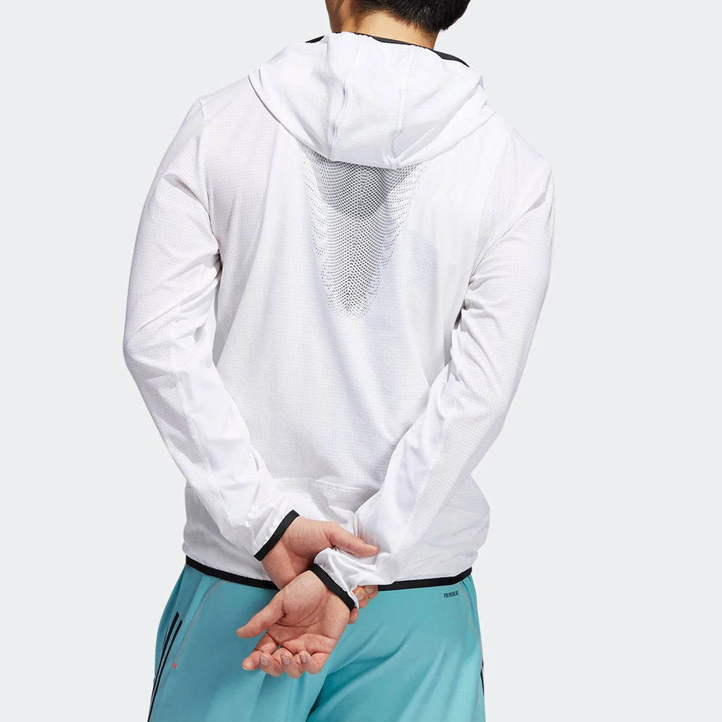 HEAT.RDY Warrior Training Jacket - Men's Slim Fit Sport Zip-Up Hoodie - GT8261 - White