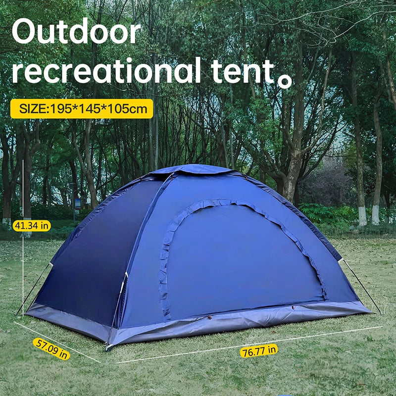 Outdoor Camping Tent Portable Hand Built Windproof Rain Sun Protection Hiking Tent For Couples And Children Double Bed Use