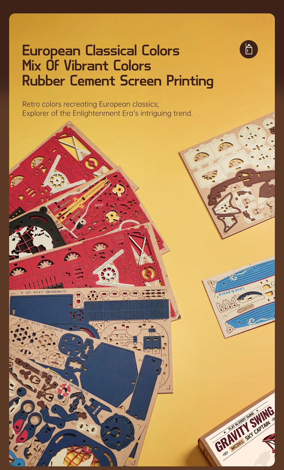 Robotime Rokr Gravity Swing Model Building Kit 3D Wooden Puzzle kit Sky Captain kit Ocean Fisher kit Best Gifts for Adults Teens - trendingshoping.com