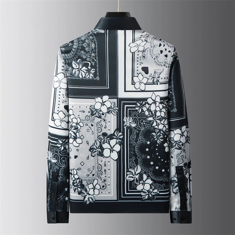 2025 new men's printed shirts classic luxury high quality shirts designer design comfortable soft menswear