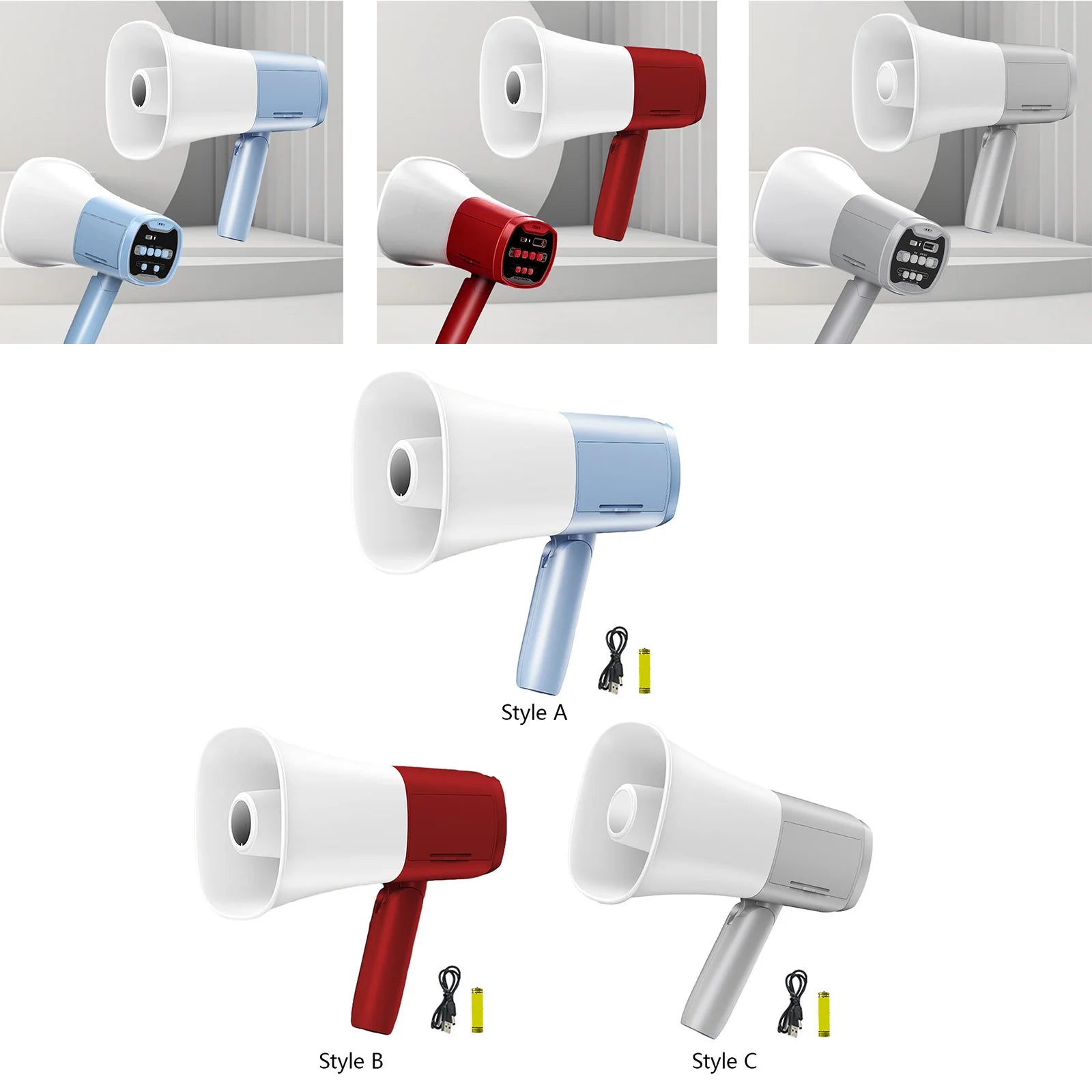 Amplifier Foldable Megaphone Speaker Portable Megaphone Bullhorn for Selling Promotions Safe Drills Cheerleading Fans Outdoor