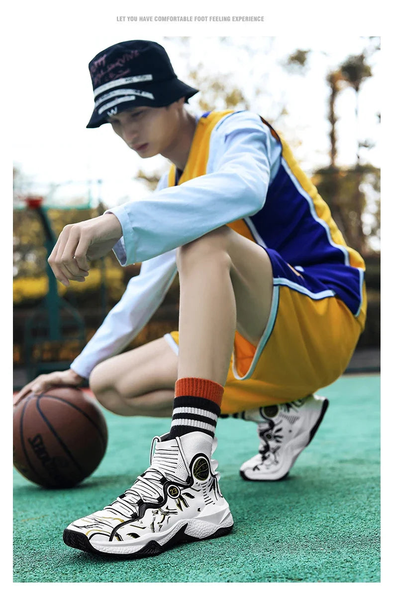 2025 Men’s Basketball Sneakers | Anti-Skid Cushioning Sports Shoes for Training & Casual Wear