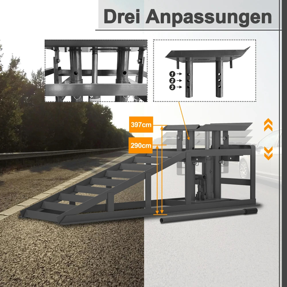 [Shipping within EU in 3-5 days] 2T/3T/5T, 2pcs Car Loading Ramp Height Adjustable Ramp Jack, Loading Ramp Set Lifting Platform - trendingshoping.com