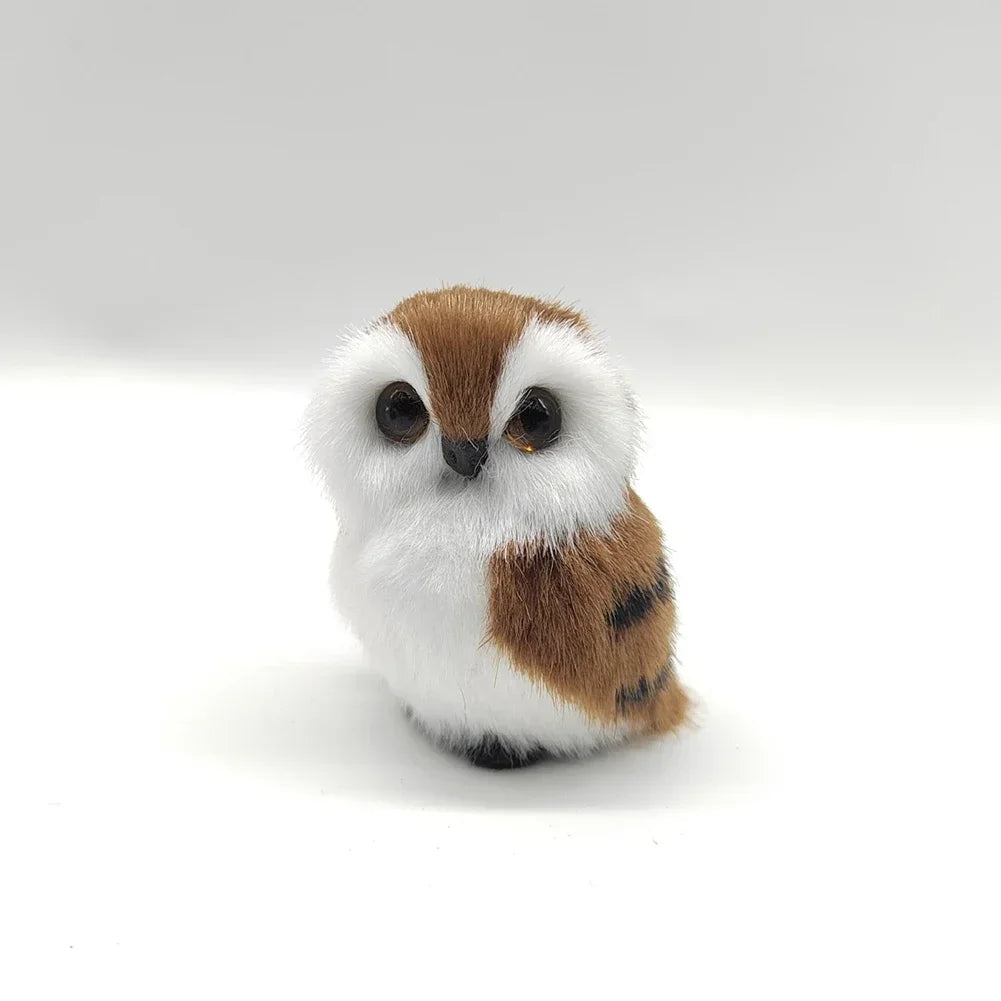 Simulation Owl Ornaments Plush Toys Cute Doll Artificial Fur Toy Christmas Tree Decor Pendant Christmas Gift For Kids Home Decor - trendingshoping.com