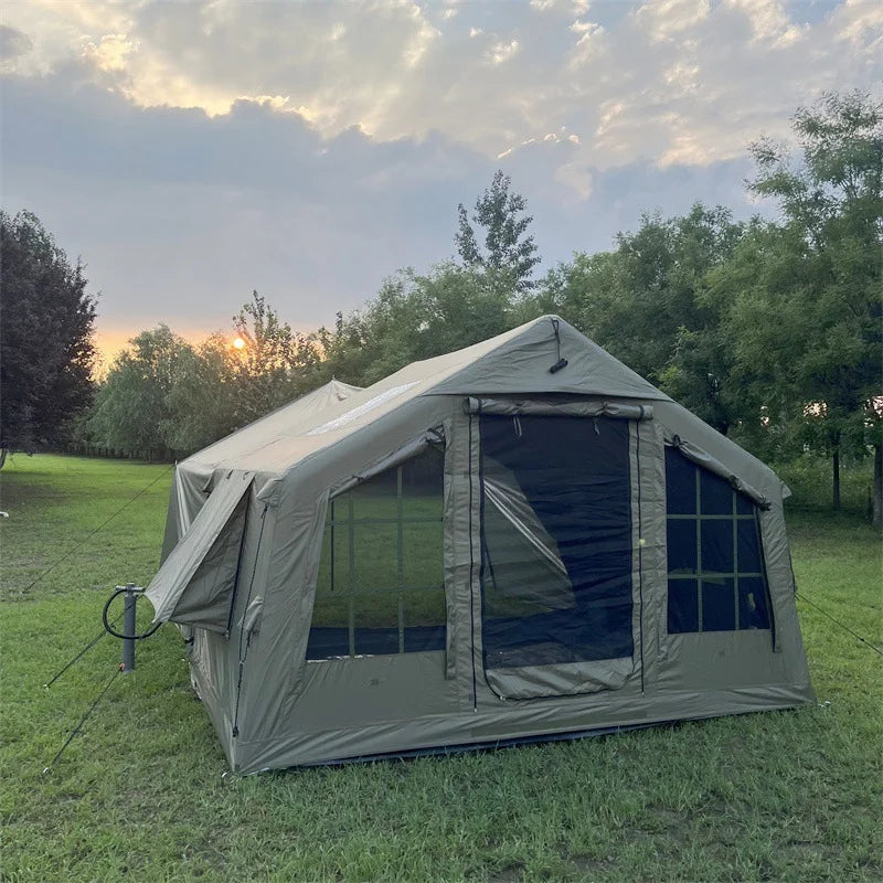 Inflatable Camping Air Tent Portable Outdoor Fabric Large High Quality House Tent 8 Point 2 Square Meters