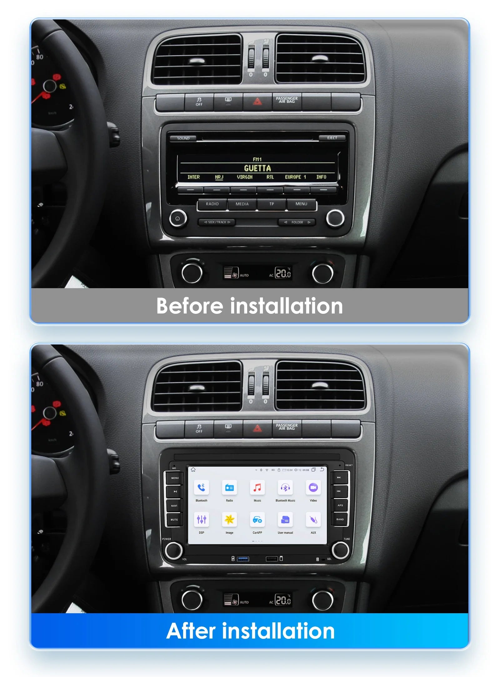 Android 13 Car Radio for VW POLO GOLF 5 6 Plus PASSAT B6 JETTA TIGUAN TOURAN SHARAN SCIROCCO CADDY Seat Carplay Audio Stereo GPS - trendingshoping.com