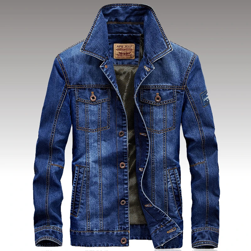Men’s Denim Jacket Spring Winter Bomber Coat – Casual Fashion Jeans Jacket