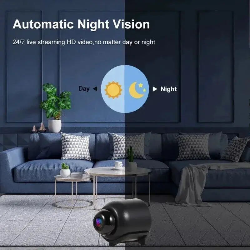 New X5Mini Night Vision 1080P Wireless Surveillance Camera Lightweight Clear Portable Motion Detection Premium Quality - trendingshoping.com