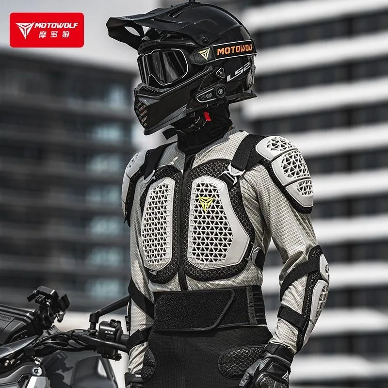 Motowolf Motorcycle Jacket for Men and Women Moto Body Armor Motocross Racing CE Approved Motorbike Dirt Bike Protection Gear