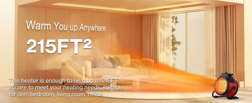 Smart Temperature-Controlled Fan Heater Fast Heating with Smart Thermostat Multi-Purpose Heater For Home And Commercial Use