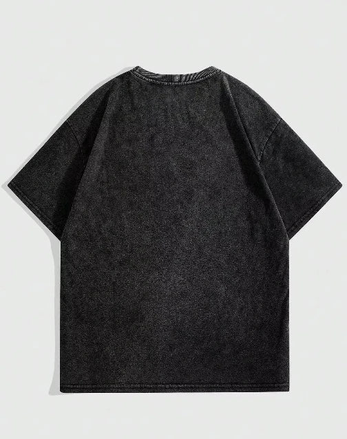 Washed T Shirts Psychonaut 4 Logo Hip Hop T-Shirts High Street Rock Death Metal Streetwear 100% Cotton Tops Tee Shirt Men Women