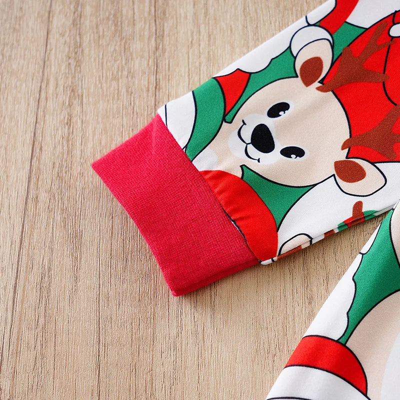 Newborn Christmas Baby Romper-- Red Santa print comfort long sleeve Unisex Baby Bodysuits 0-12 months Boy Girl Clothes Festivals