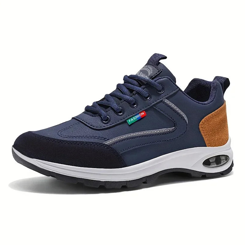 Men’s Stylish Sports Shoes | Suede Detail Lightweight Non-Slip Outdoor Sneakers