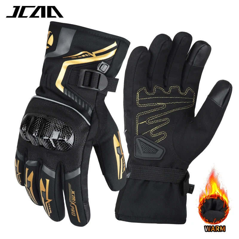 Warm Winter Riding Gloves Waterproof Thickened Insulation & Hard Knuckle Protection | Motorcycle & Bike Gloves (Great Present)