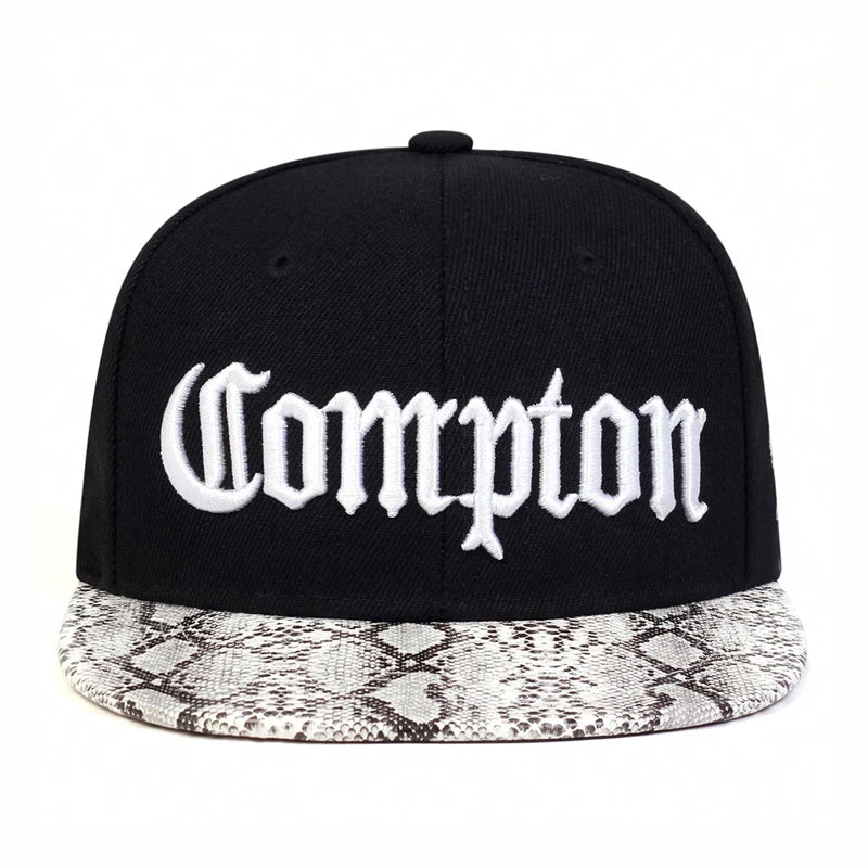 COMPTON Embroidered Hip Hop Baseball Cap – Adjustable Snapback for Men & Women
