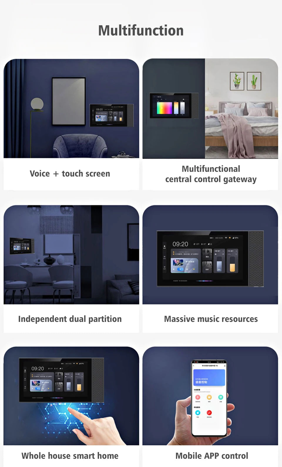Tuya Smart Home Control Panel Controls All Tuya Smart Products Such As Home Smart Speakers and Lights Smart Home Automation