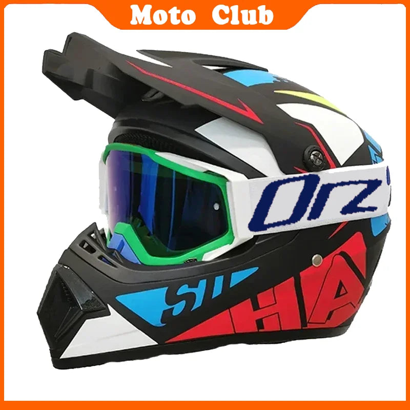 Kids Motocross Motorcycle Helmet Off Road Protective Helmet with Goggles