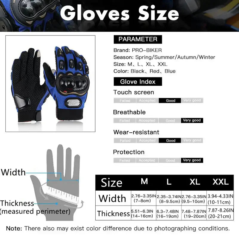 Touch Screen Motorcycle Gloves Breathable Anti Slip Sports Riding Gloves