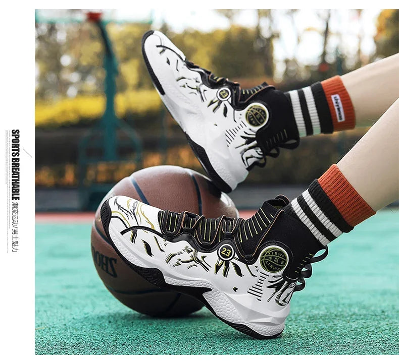 2025 Men’s Basketball Sneakers | Anti-Skid Cushioning Sports Shoes for Training & Casual Wear