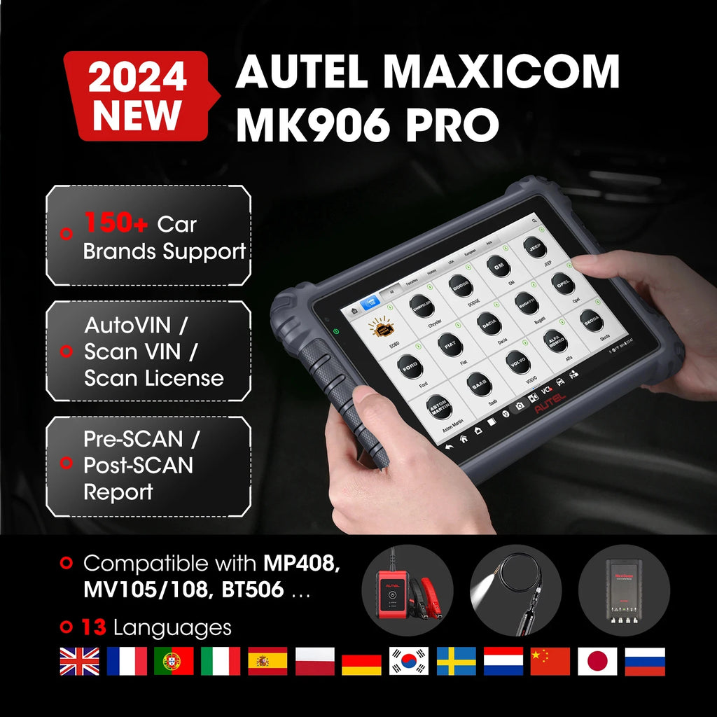 Autel MaxiCOM MK906PRO MK906 Pro Diagnostic Scanner ECU Coding Diagnostic Tools OBD2 Scanner Updated MK906BT MS906