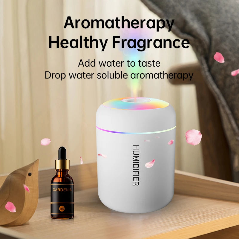 180ML Mini Air Humidifier USB Electric Aroma Diffuser Essential Oil Purifier Aromatherapy Mist Maker Lights For Car Home Bedroom - trendingshoping.com