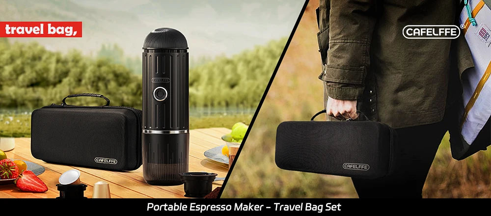 Cafelffe Outdoor Combination Wireless Electric portable espresso machine, Coffee Gift Giving Camping hiking Travel bag cafetera