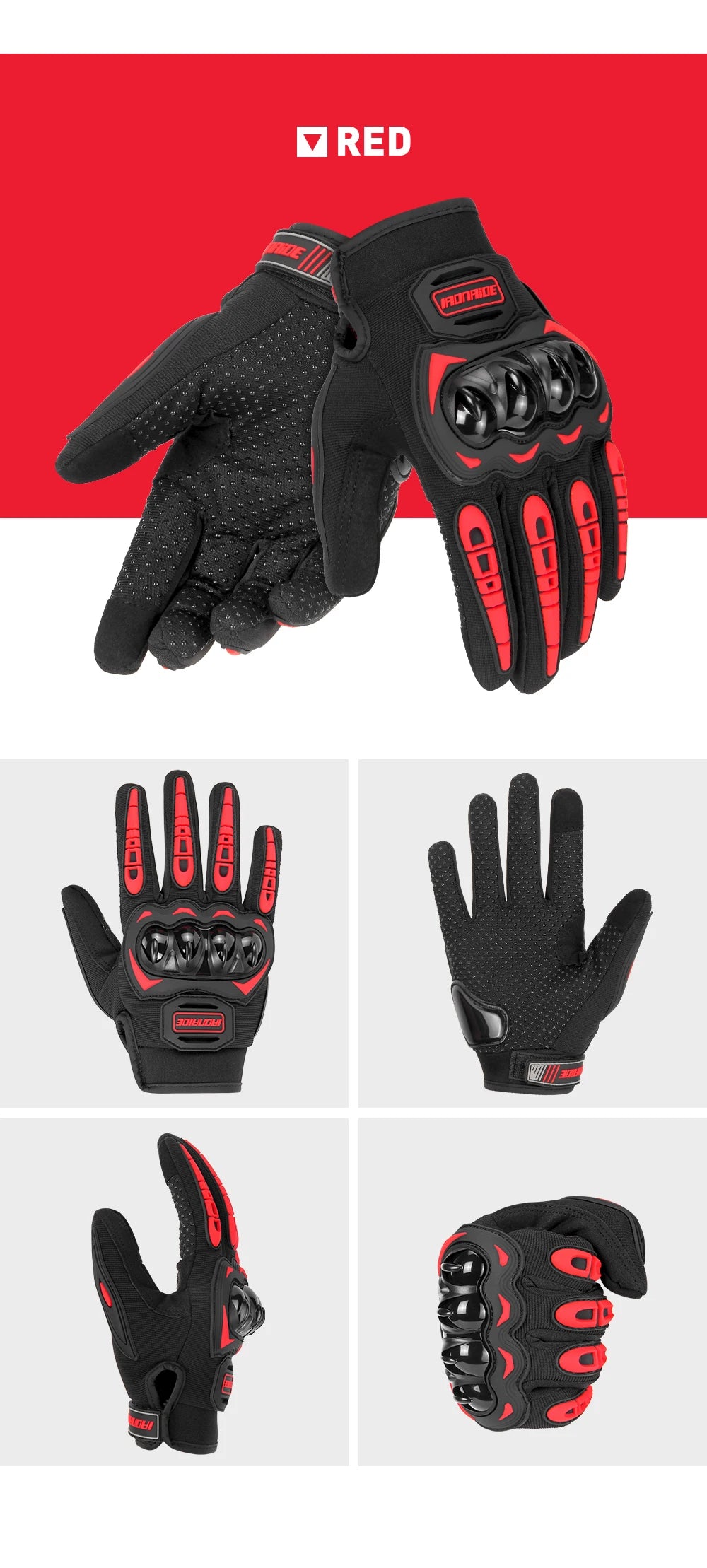 Motorcycle Riding Gloves Full Finger Touch Screen Waterproof Summer Gloves