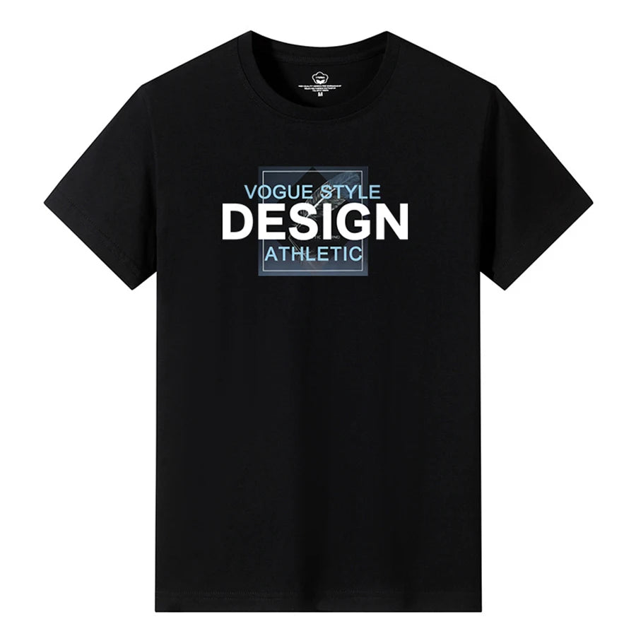 T Shirts Men Short New Fashion 2025 O-Neck Slim Black Sleeve Clothing Casual Style M-6XL