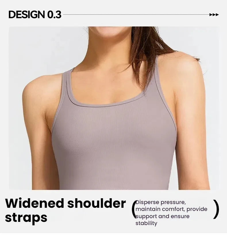 Women’s Workout Yoga Top Running Vest Cross Strap Sports Bra Style Gym Halterneck Fitness Tank