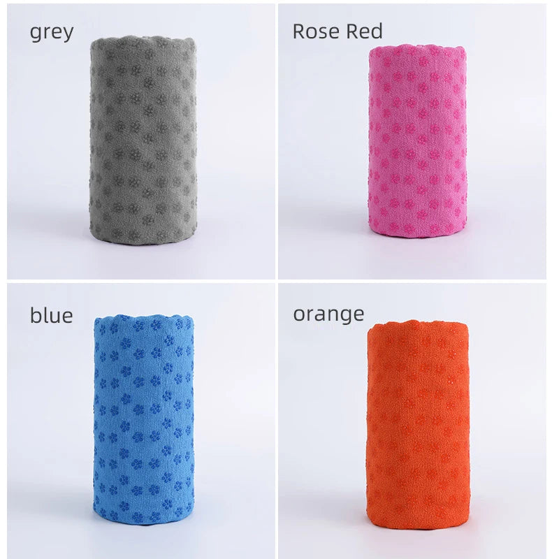 Yoga Mat Towel Non Slip Absorbent Hot Yoga Towel with Grip Points for Pilates Fitness