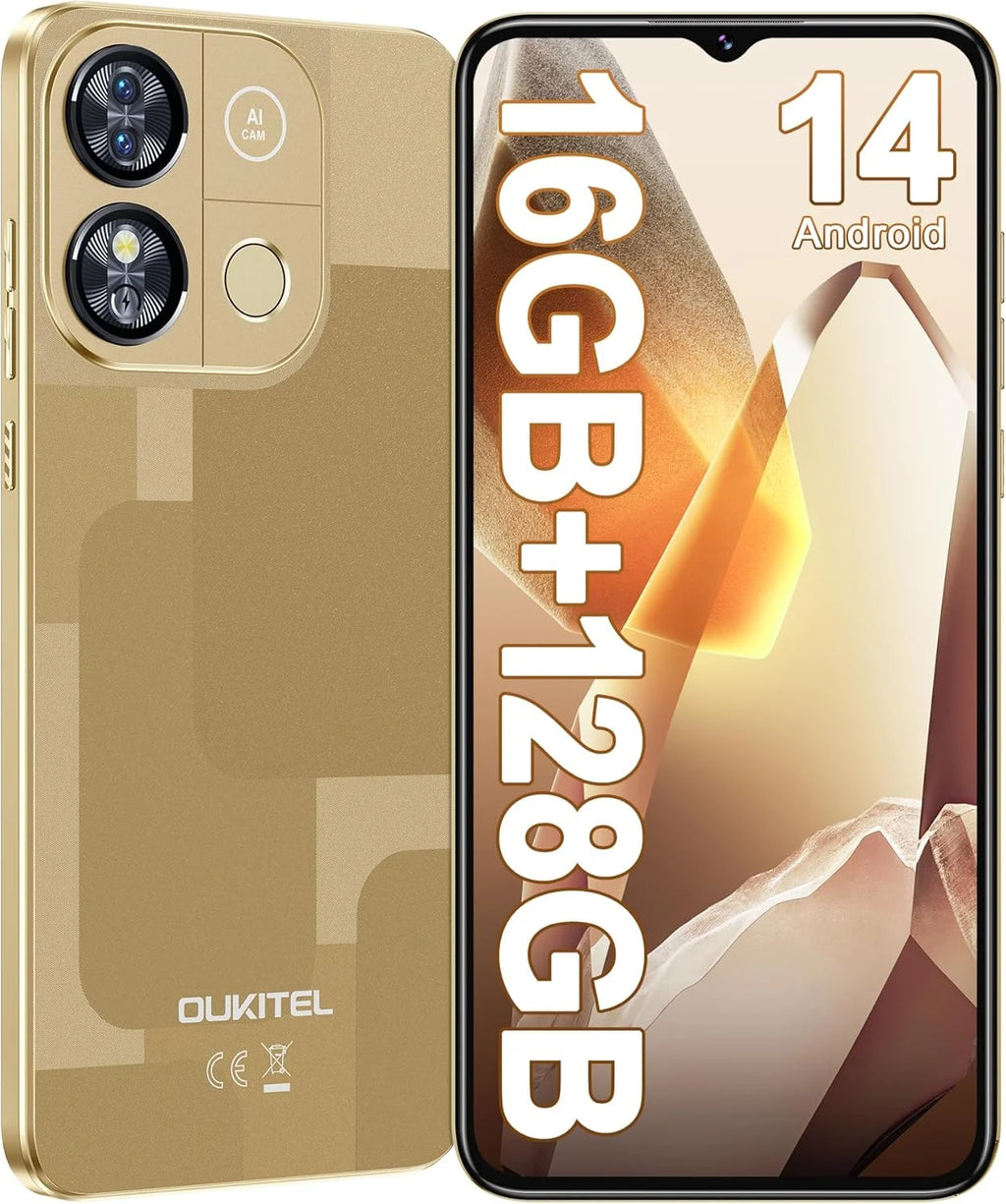 OUKITEL C57 Pro 4G Smartphone 16Go (4 + 12) RAM /128go ROM - 6.52 13MP Android 14 Phone Portable mAh GPS Double SIM - trendingshoping.com