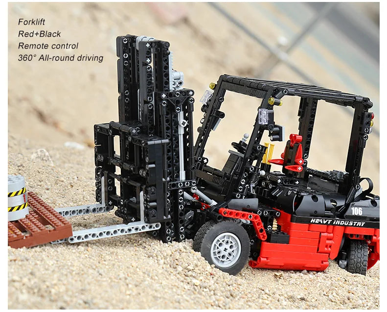 MOULD KING 13106 Technical Car Toys The MOC-3681 APP&RC Custom Forklift Truck Model Building Blocks Bricks Kids Christmas Gift - trendingshoping.com