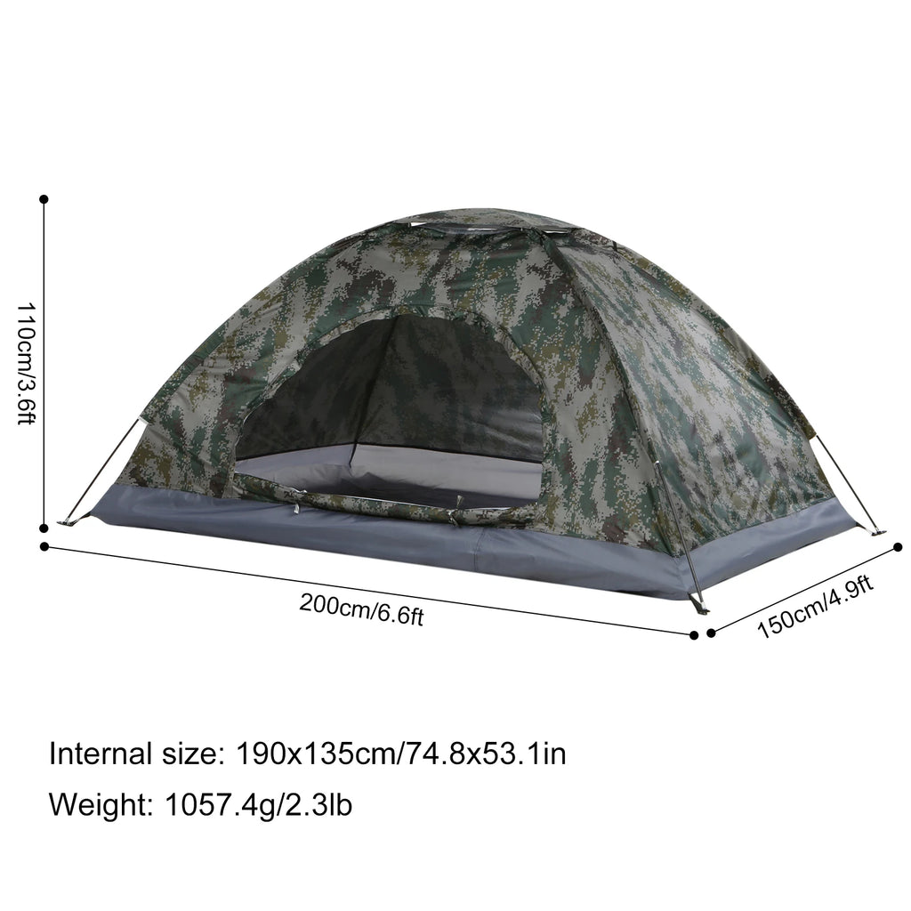 Tomshoo Ultralight Camping Tent For 1 To 2 Person Single Layer Portable Hiking Tent With Anti UV UPF 30 For Outdoor Beach Fishing