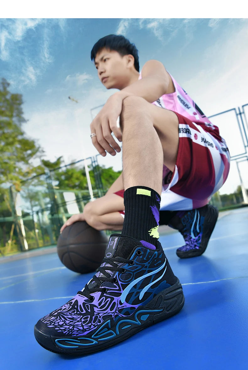 Men’s Autumn Basketball Sneakers | Warm Outdoor Fashion Anti-Slip Training Shoes