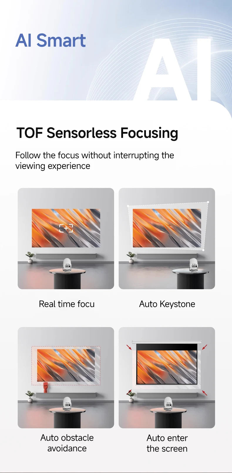 Lenovo 4K Android 12 Projector – Ultra HD Home Theater, WiFi 6 & Auto Focus - trendingshoping.com