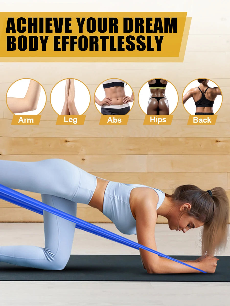 Resistance Bands for Working Out Elastic Exercise Bands Set for Yoga Pilates Rehab and Home Gym