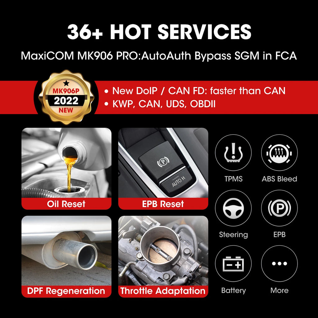 Autel MaxiCOM MK906PRO MK906 Pro Diagnostic Scanner ECU Coding Diagnostic Tools OBD2 Scanner Updated MK906BT MS906