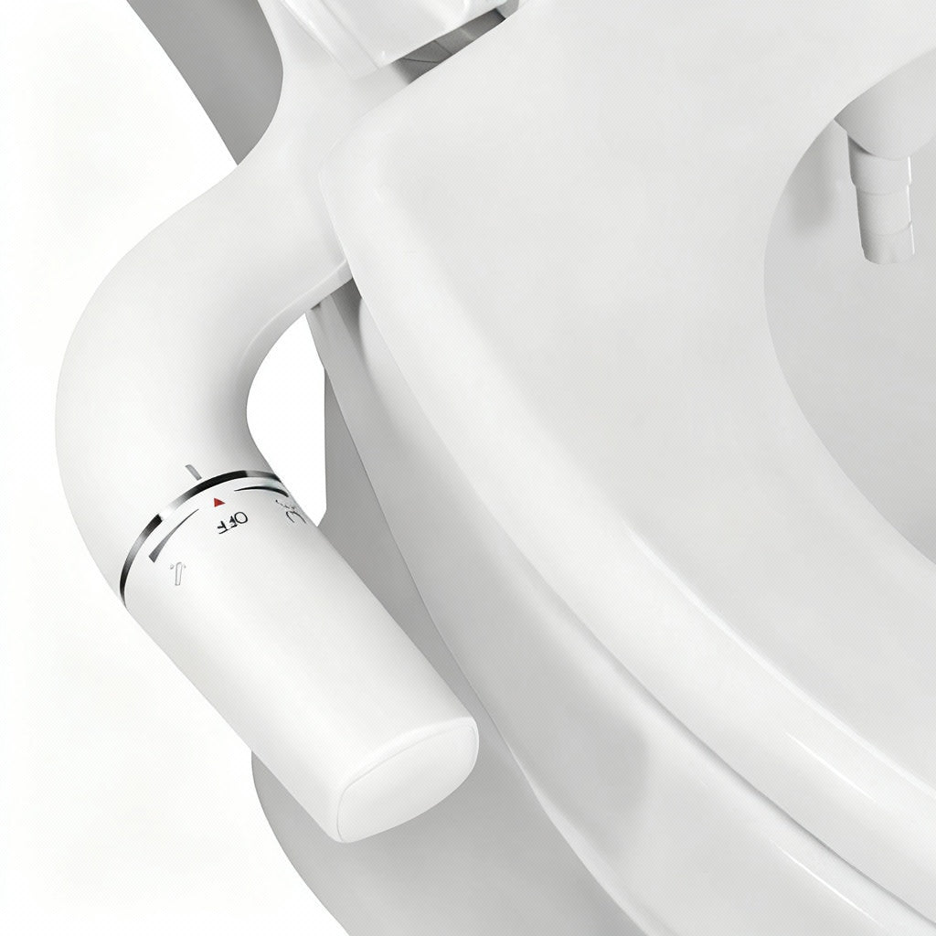 SAMODRA Bidet Attachment Ultra-Slim Toilet Seat Attachment Dual Nozzle Bidet Adjustable Water Pressure Non-Electric Ass Sprayer - trendingshoping.com